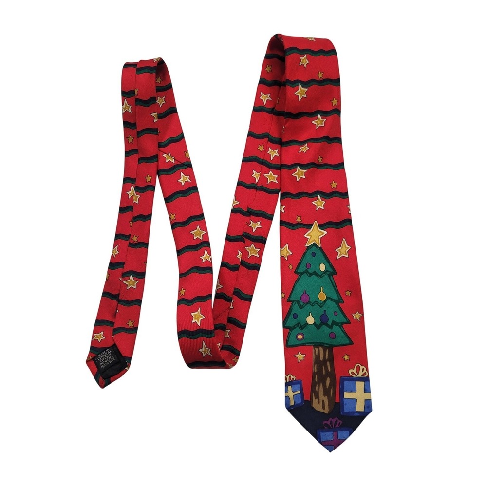 Christmas Tie Youth The Save the Children Collection Power Star Tree‎ Red